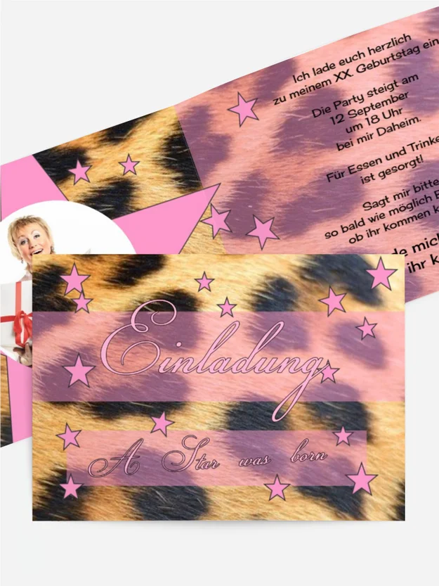 Einladungskarte Geburtstag A Star was born