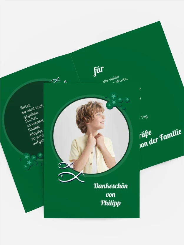 Dankeskarte Konfirmation Star