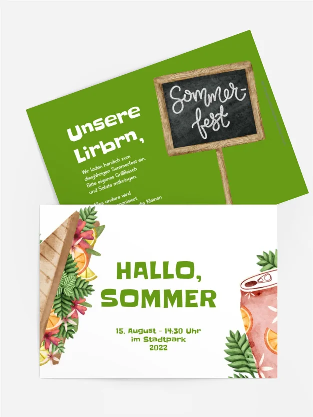 Einladung Sommerfest Mittagspause