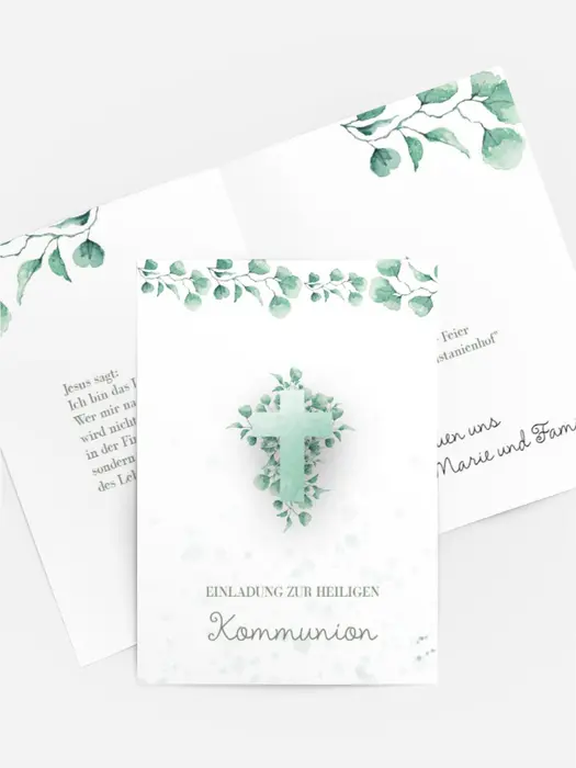Einladungskarte Kommunion Frühlingstag Einladungskarte Kommunion Frühlingstag