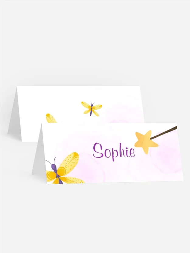 Tischkarte Geburtstag Libellenglück