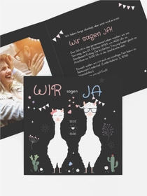 Hochzeitseinladung Lamas Hochzeit Hochzeitseinladung Lamas Hochzeit