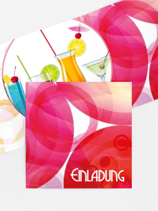 Einladungskarte colorful circles 60 Foto Einladungskarte colorful circles 60 Foto