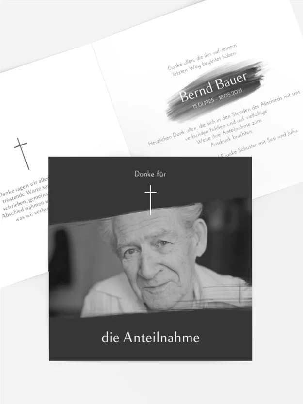 Trauerdanksagung Fleck von Traurigkeit Trauerdanksagung Fleck von Traurigkeit