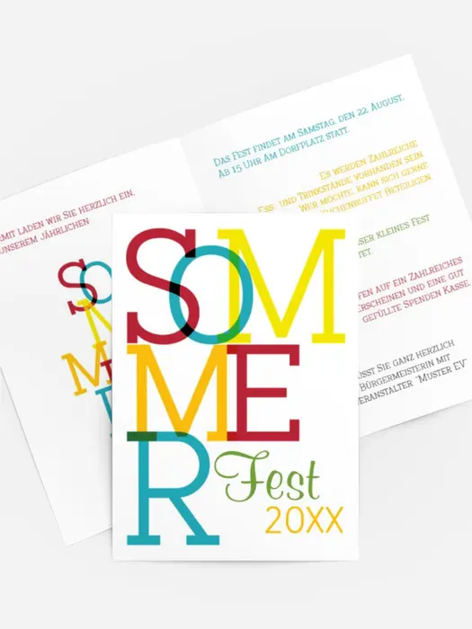 Sommerfest Einladung Sommer