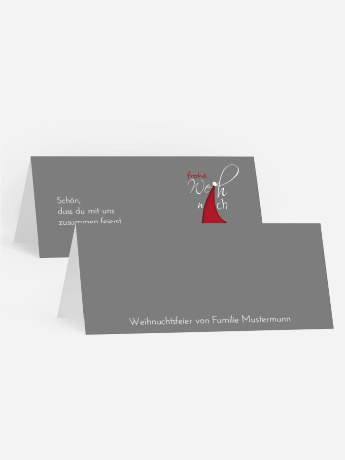Weihnachts Tischkarte Buchstabenmütze Weihnachts Tischkarte Buchstabenmütze