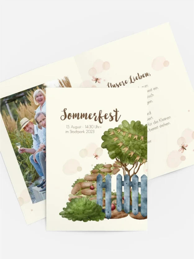 Sommerfest Einladung Sommerspaziergang