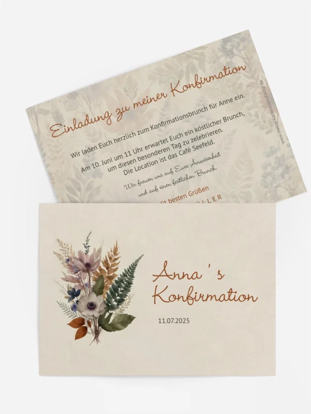 Einladungskarte Konfirmation Heilende Lichter