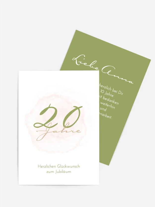 Jubiläumskarten Ordentliche Arbeit