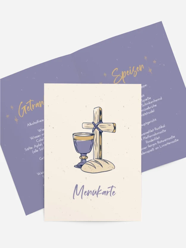 Menükarte Firmung Leib Christi