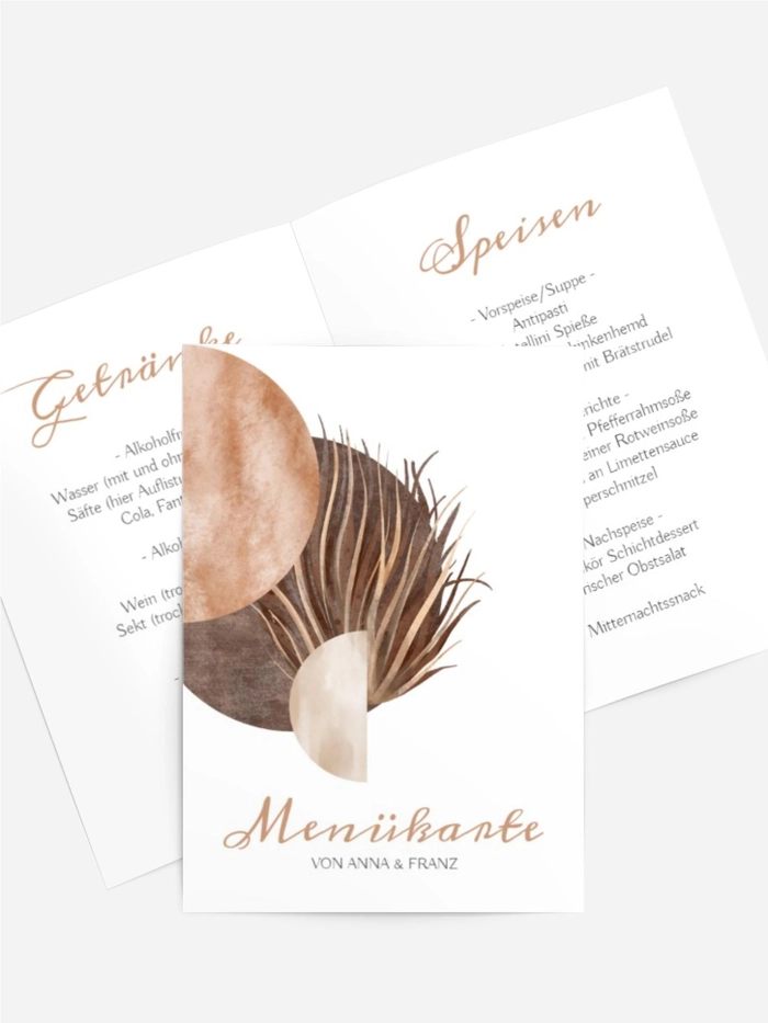 Menükarte Avantgarde Menükarte Avantgarde