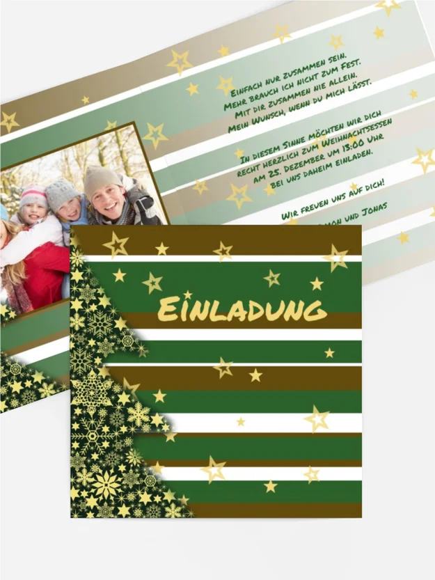 Weihnachtseinladung Privat American Style