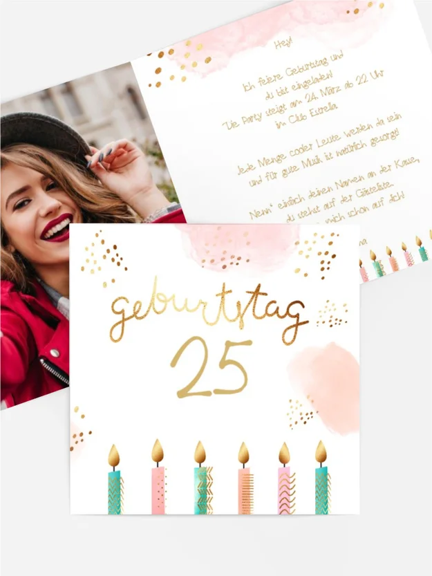 Geburtstagseinladung Kerzen Geburtstagseinladung Kerzen