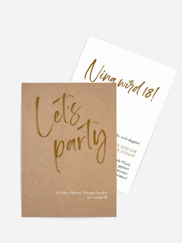 Geburtstagseinladung Gerade nach oben