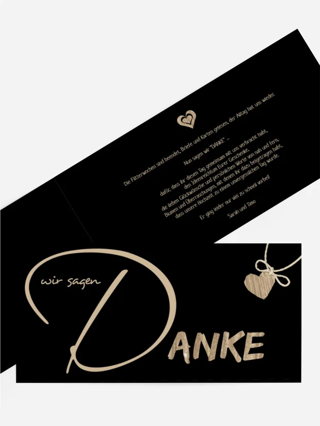 Dankeskarte Hochzeit "natürlich Ja 2"