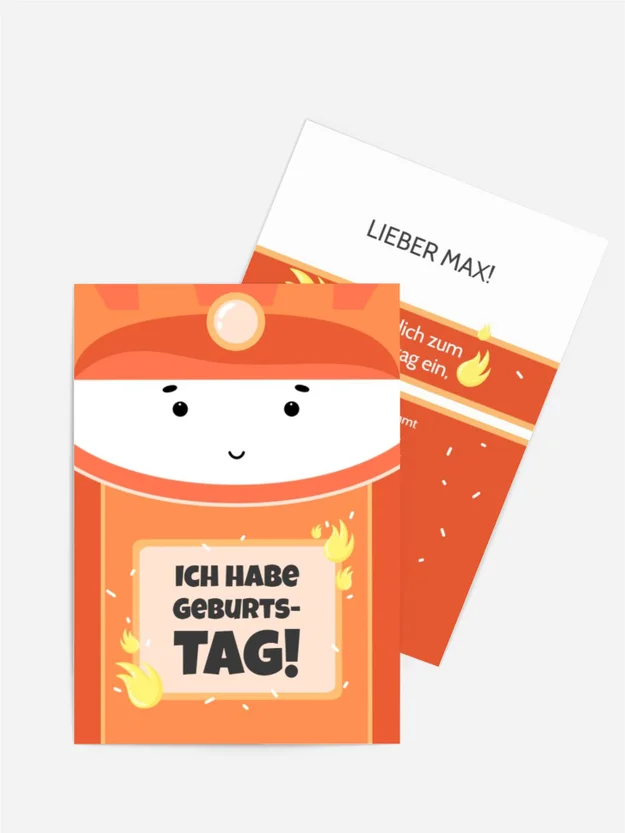 Geburtstagseinladung Feuerwehrmann