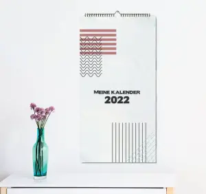 3-Monatskalender im modernen Design als Wandkalender oder Bürokalender