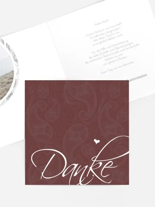 Dankeskarte Hochzeit "Traumhochzeit"