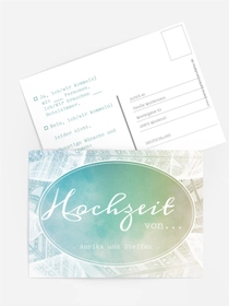 Hochzeit Antwortkarte Federleicht Hochzeit Antwortkarte Federleicht