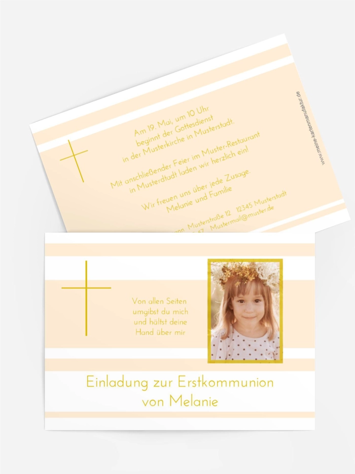 Kommunionseinladung Kreuz