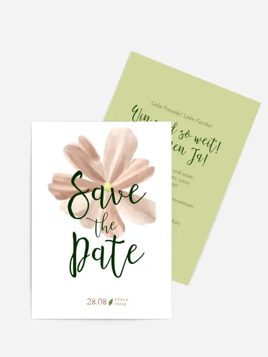 Save-the-Date Karte Glück leuchtet Save-the-Date Karte Glück leuchtet