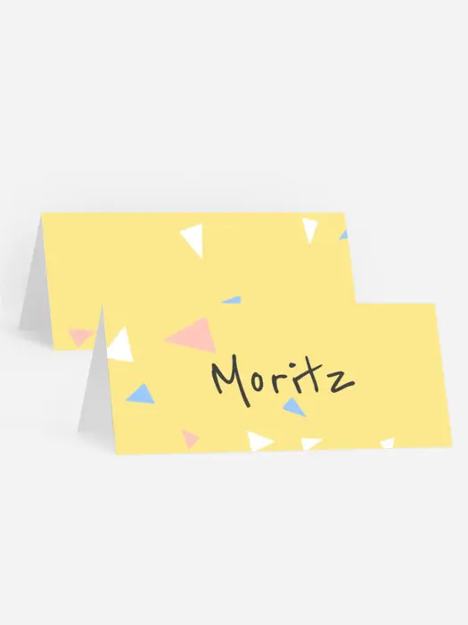 Tischkarte Geburtstag Konfettispaß