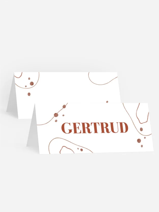 Tischkarte Geburtstag  Seltsame Kreise