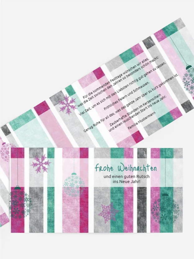 Grußkarte Weihnachten Privat Schmuck