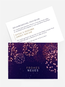 Neujahrskarte Feuerwerkskörper