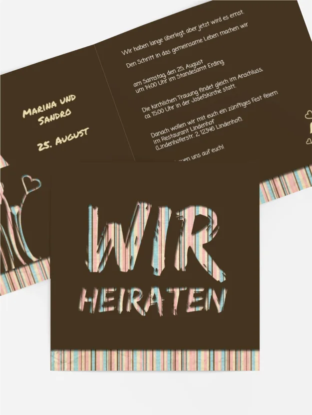 Einladung Wir heiraten