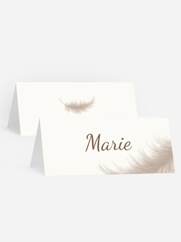 Tischkarte Konfirmation Feder Tischkarte Konfirmation Feder