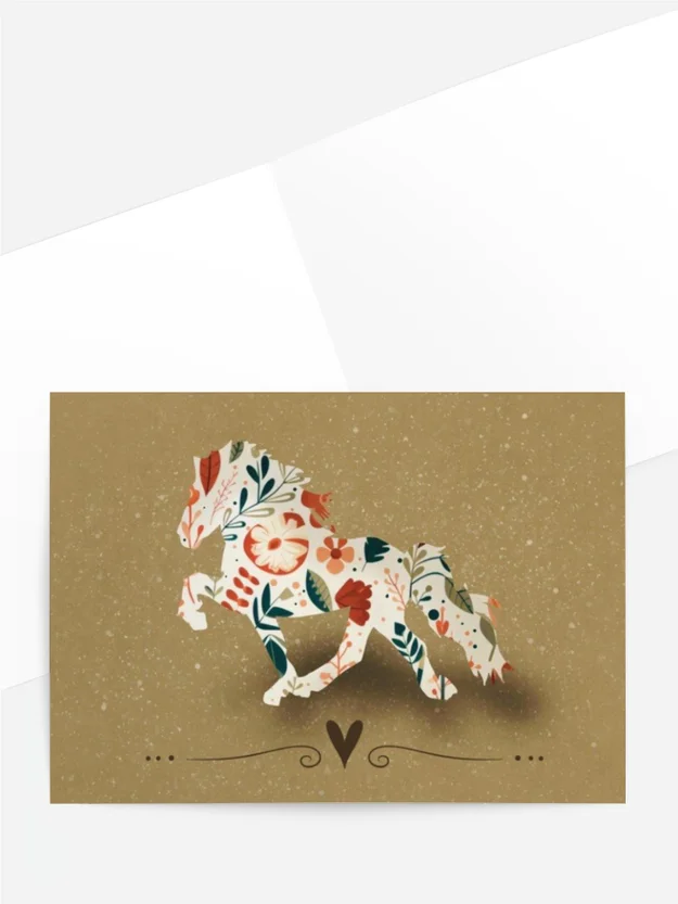 Islandpferd bunt Weihnachten