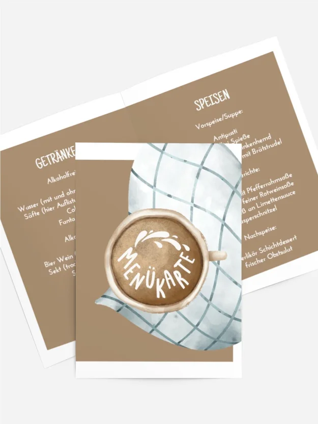Menükarte Geburtstag Morgenset