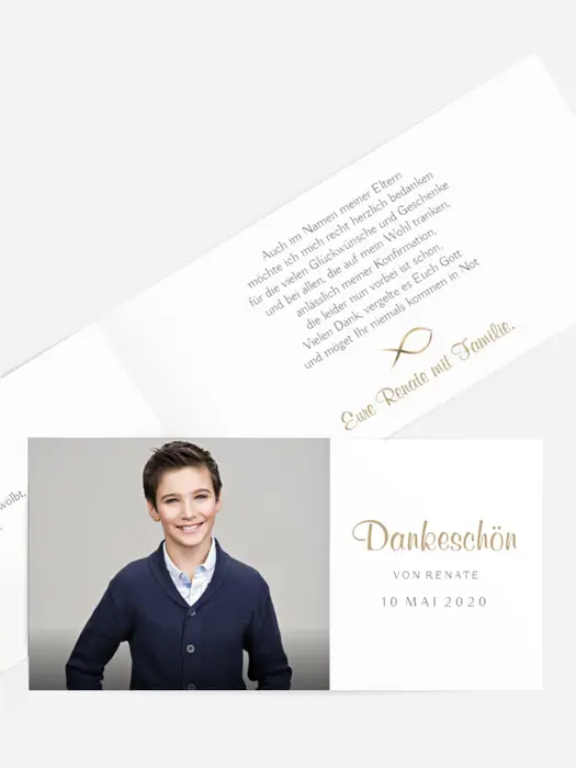 Dankeskarte Konfirmation Mercy