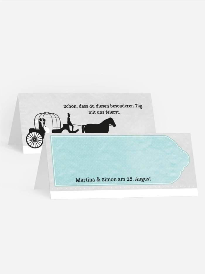 Hochzeitstischkarte Kutsche Hochzeitstischkarte Kutsche