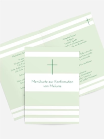 Menükarte Konfirmation Kreuz