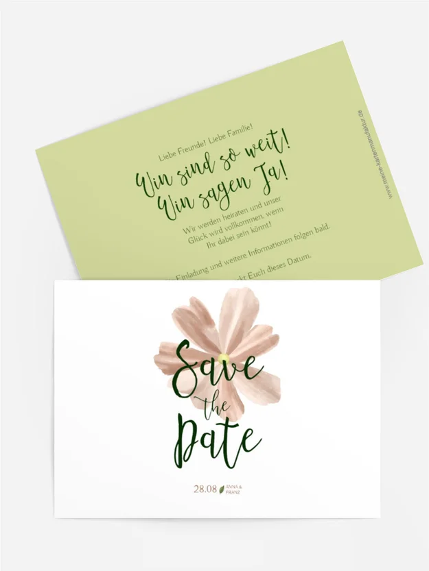 Save-the-Date Karte Glück leuchtet