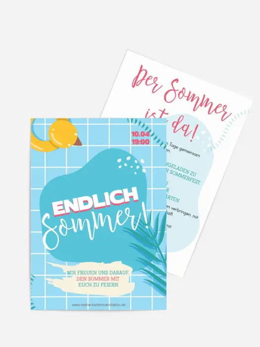 Sommerfest Einladung Poolparty