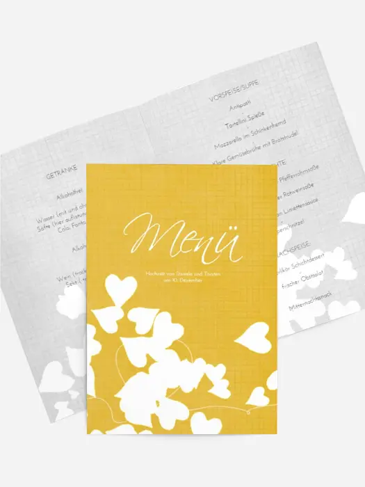 Menükarte ewiges Band