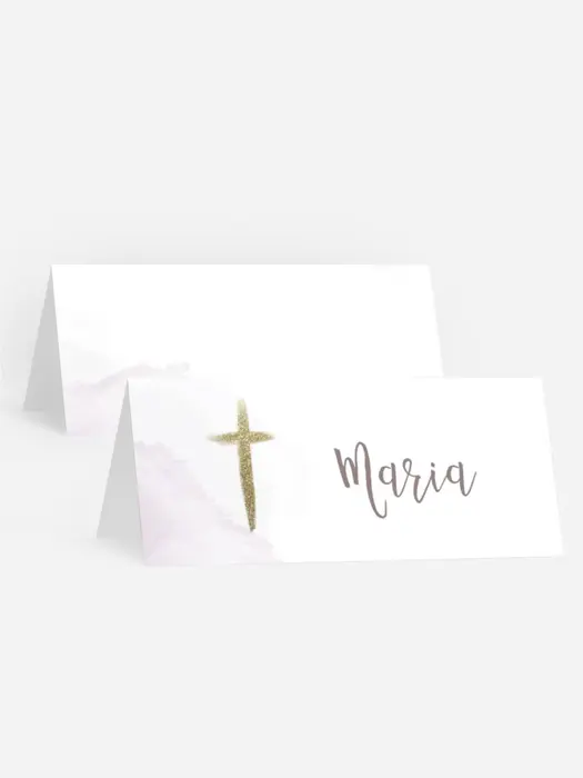 Tischkarte Kommunion Kräuterkranz