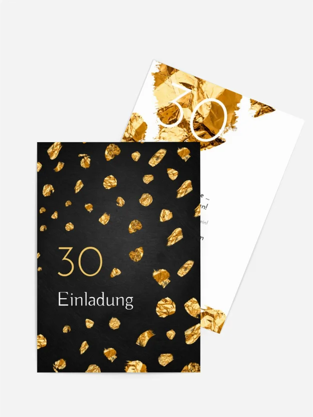 Geburtstagseinladung Glitzerregen