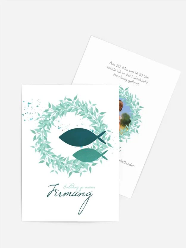 Einladungskarte Firmung Fischsee