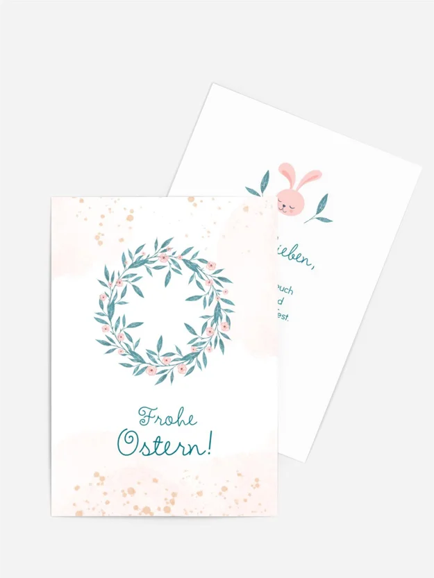 Osterkarte Osterkränzchen