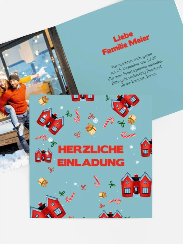 Fotoeinladung Weihnachten Winterheim Fotoeinladung Weihnachten Winterheim