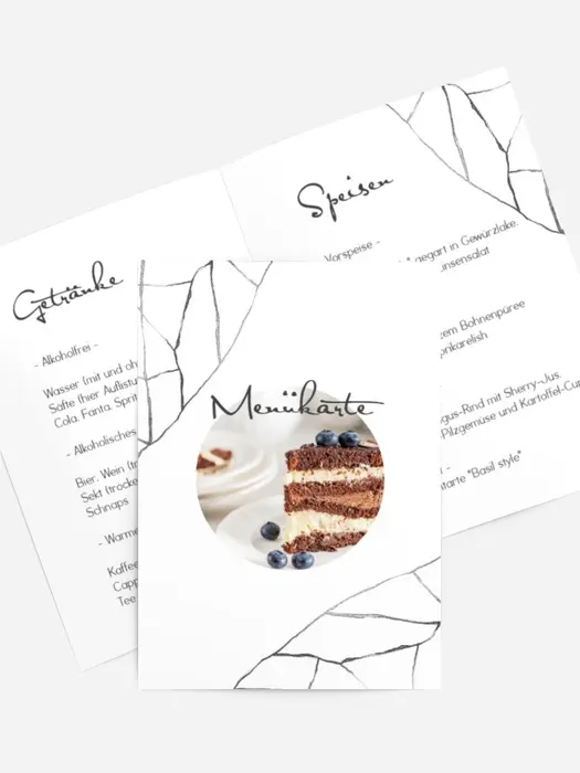 Menükarte Geburtstag Gefüllte Zahl