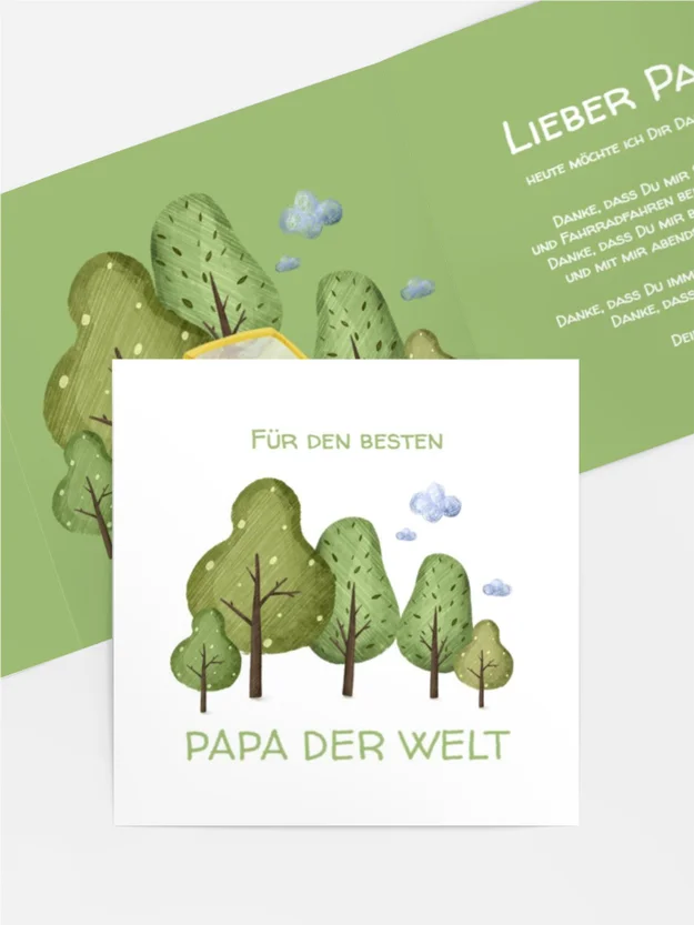 Vatertagskarten Beim Picknick