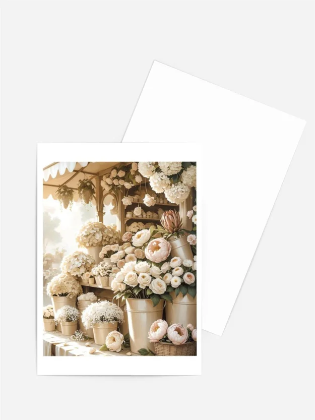 Fine Art Karte Blumenladen | KI