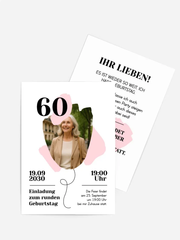 Geburtstagseinladung Unverwelkliche Blume