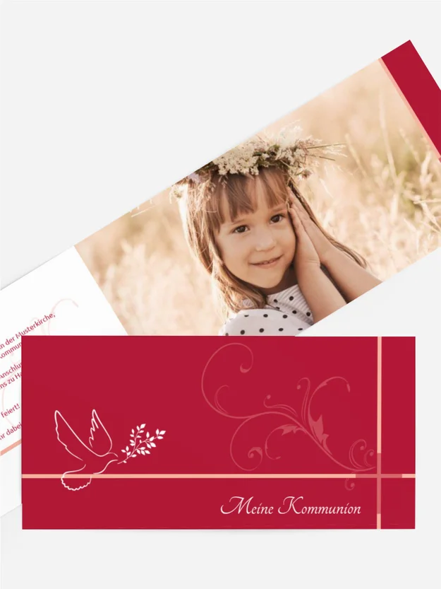 Einladung zur Kommunion floral Einladung zur Kommunion floral