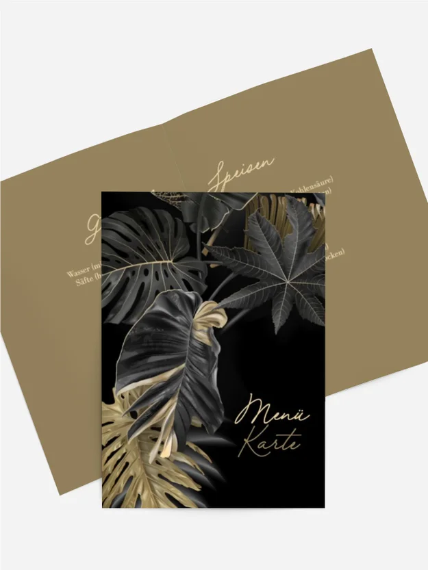 Menükarte Luxusblatt